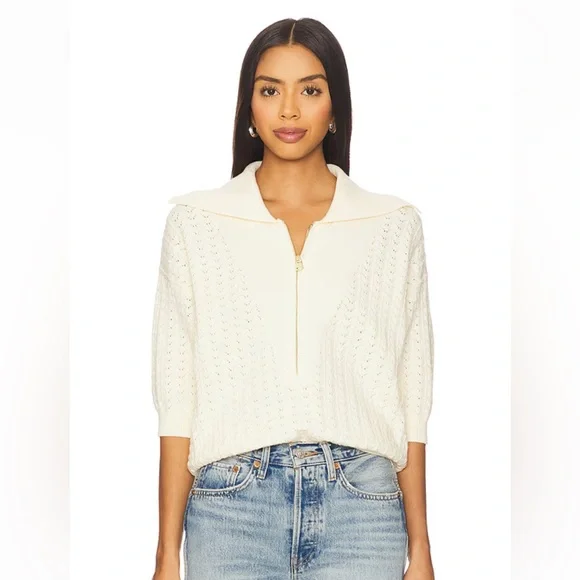 Varley Arney Half Zip Polo in Egret size small S - Picture 1 of 8